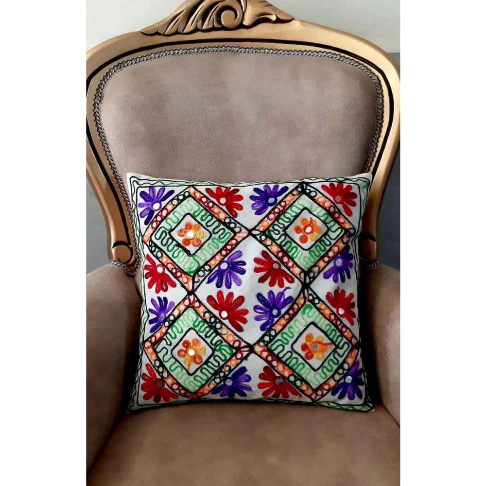 Embroidered Cushion Cover – Selin Suzani Design
