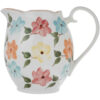 Handcrafted Pottery Pitcher with Floral Bahar Design