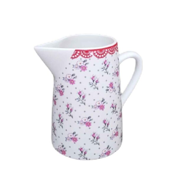 Porcelain Pitcher Floral Design Angela