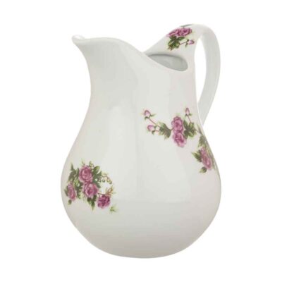 Porcelain Pitcher Floral Design Rose