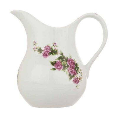 Porcelain Pitcher Floral Design Rose