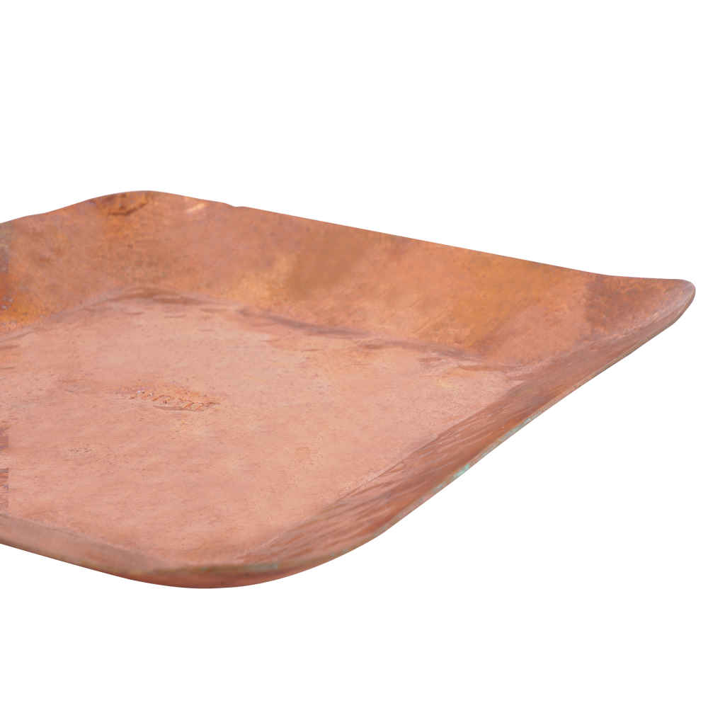 Copper Serving Platter Hammered Parmida