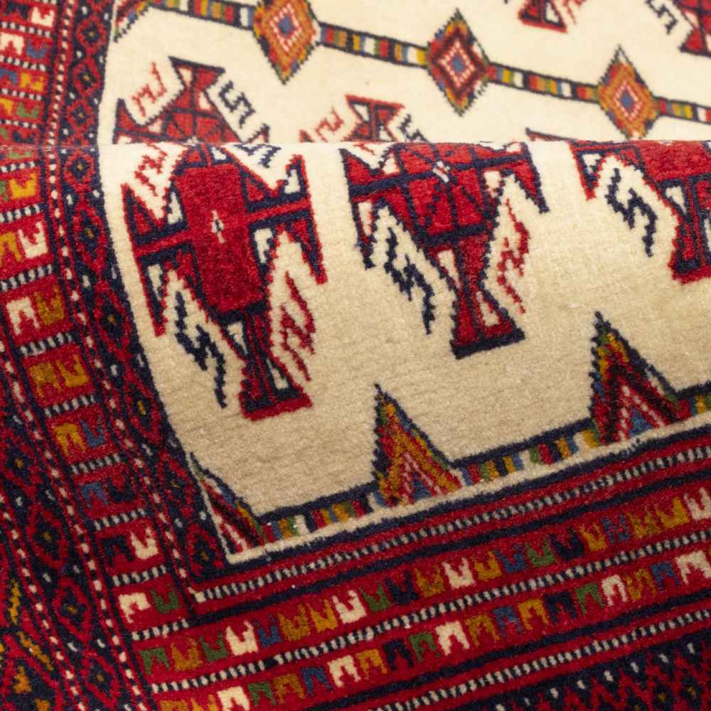 Handwoven Torkaman Rug Cushion Cover Vintage ShopiPersia