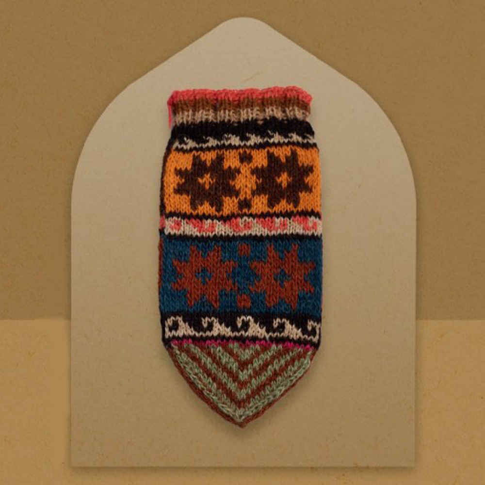 Persian Handwoven Cotton Socks for Women Knitted Damavand