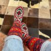 Persian Handwoven Cotton Socks for Women Knitted Koohnavardi