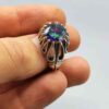 Persian Blue Topaz Silver Ring for Men Hadi