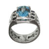 Persian Blue Topaz Silver Ring for Men Vala