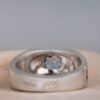 Persian Blue Topaz Silver Ring for Men Karim