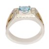 Persian Blue Topaz Silver Ring for Men Karim