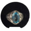Persian Blue Topaz Silver Ring for Men Natural