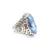 Persian Blue Topaz Silver Ring for Men Shams