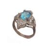 Blue Topaz Silver Ring for Women Dorna