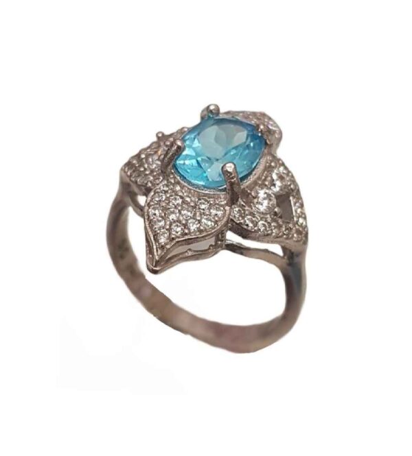 Blue Topaz Silver Ring for Women Dorna