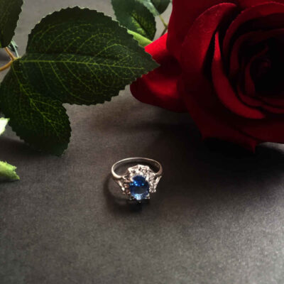 Blue Topaz Silver Ring for Women Sahar