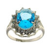 Blue Topaz Silver Ring for Women Sahar