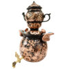 Persian Copper Stovetop Samovar Decorative Tea Maker with Teapot Engraved