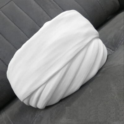 Amamah Iranian Cleric Turban – White & Black Val Fabric