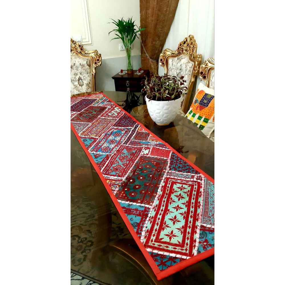 Patchwork Embroidered Table Runner Roodabeh