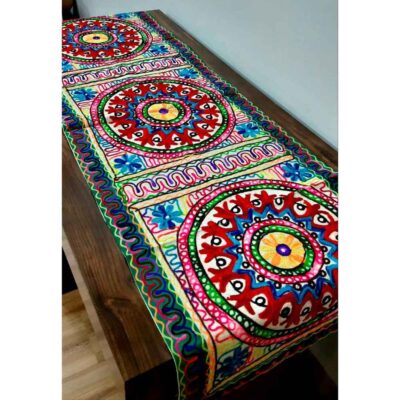 Hand Embroidered Table Runner Model Vala