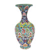 Decorative Vase Hand-Painted with Persian Minakari Enamel Paisley