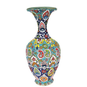 Iranian Enameling Pottery Vase Model Paisley