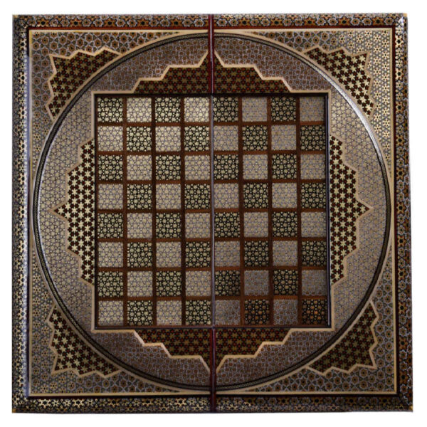 Persian Khatamkari Wood Chess Board Model Royal