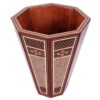 Persian Wooden Waste Basket – Khatamkari Floral Motif