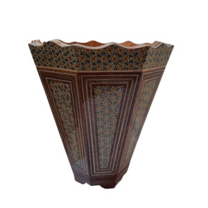 Khatam Kari Wooden Waste Basket Model Helal