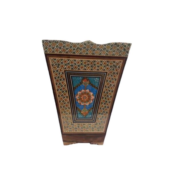 Persian Wooden Waste Basket – Khatamkari Mahsa Model