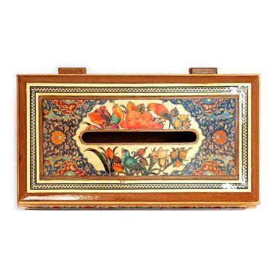 Persian Waste Basket & Tissue Box – Khatamkari Tazhib