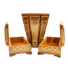 Persian Waste Basket & Tissue Box – Khatamkari Golden