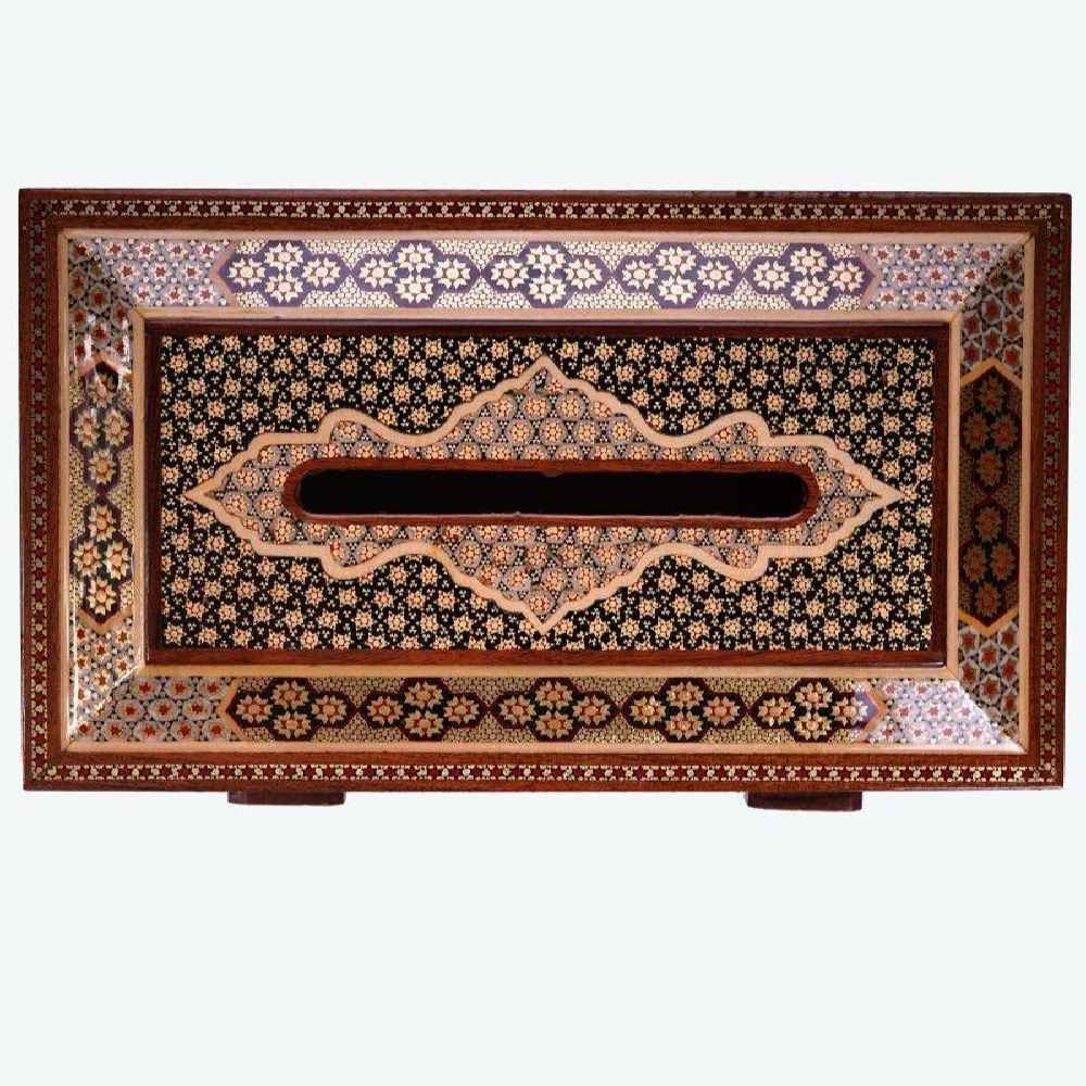 Persian Waste Basket & Tissue Box – Khatamkari Royal