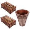 Persian Waste Basket & Tissue Box – Khatamkari Royal