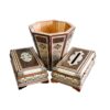 Persian Waste Basket & Tissue Box – Khatamkari Tarokh