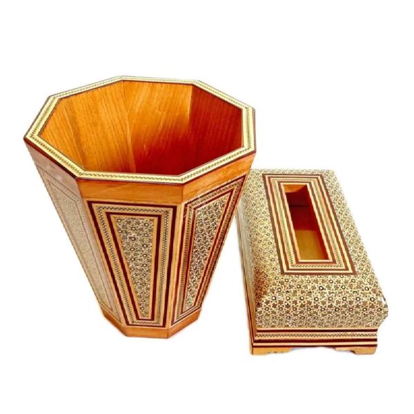 Persian Waste Basket & Tissue Box – Khatamkari Raz