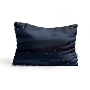 Navy Blue Velvet Bed Pillows Model Night (2x)