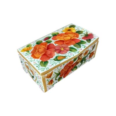Handcrafted Bone Jewelry Box with Persian-Inspired Karim Pattern