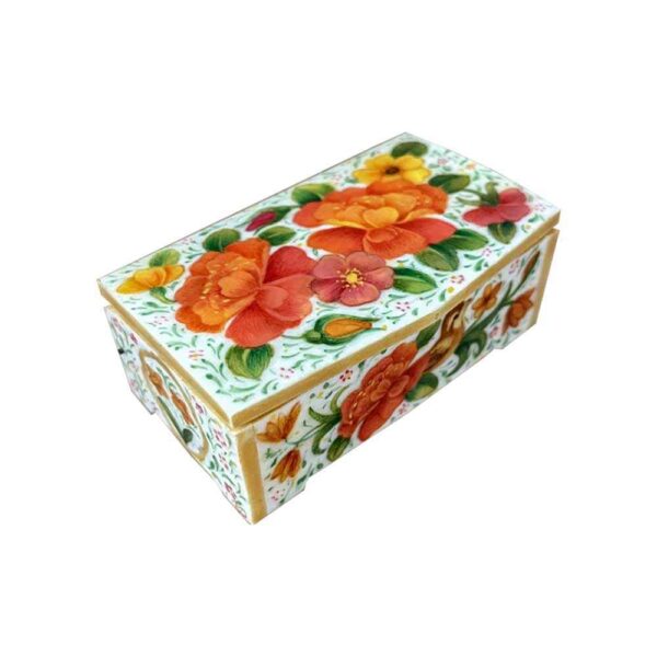 Handcrafted Bone Jewelry Box with Persian-Inspired Karim Pattern