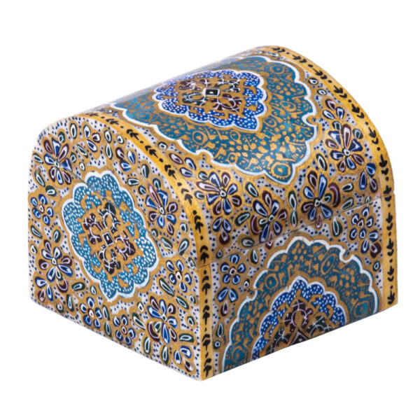 Handcrafted Bone Jewelry Box with Persian-Inspired Majnun Pattern