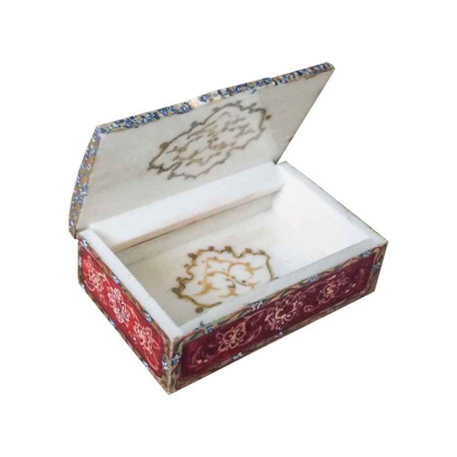 Handcrafted Bone Jewelry Box with Persian-Inspired Shekar Pattern