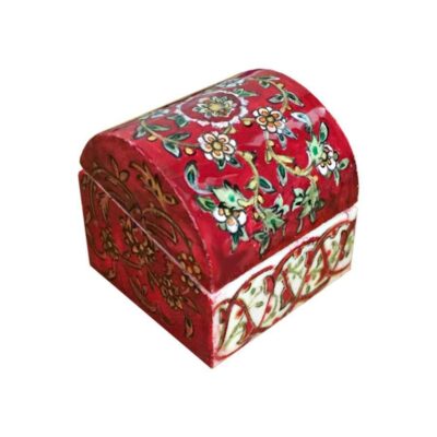 Handcrafted Bone Jewelry Box with Persian-Inspired Tazhib Pattern