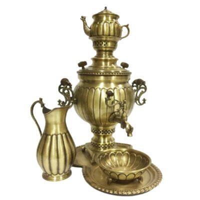 Persian Brass Samovar Decorative Coal Tea Maker 6-Liter