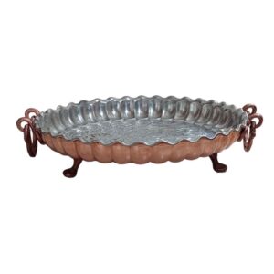 Persian Copper Serving Tray Model Footed