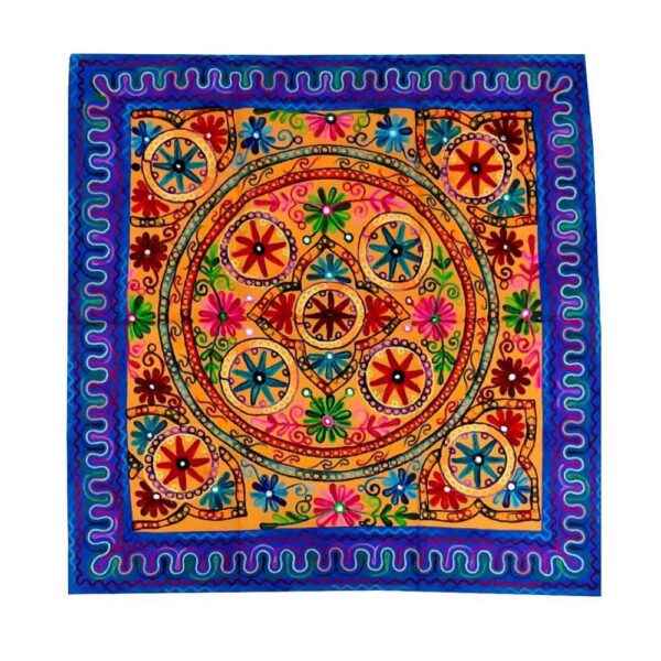 Persian Embroidered Suzani Tablecloth Model Sky