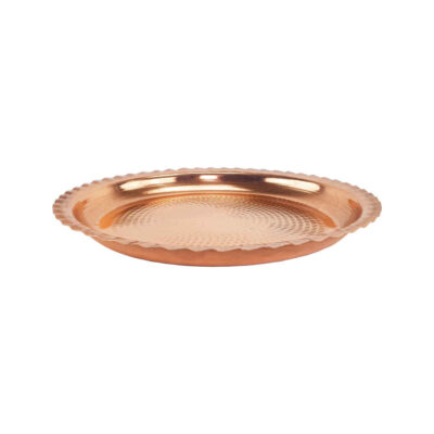 Persian Copper Serving Tray Traditionally Hammered Mahestan