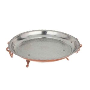 Persian Hammered Copper Serving Tray Model Raz