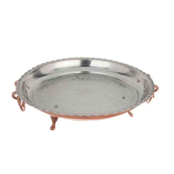 Persian Copper Serving Platter Hammered Raz
