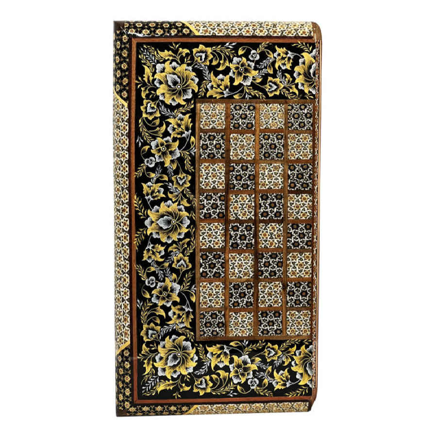 Persian Khatamkari Wood Chess Board Model Khataei