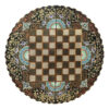 Persian Marquetry Chess Board Model Round