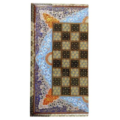 Persian Inlaid Wooden Marquetry Chess Board Model Sadaf
